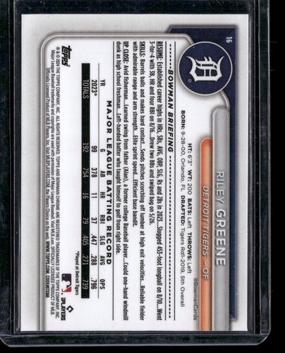 2024 Bowman Chrome Riley Greene #16 Mega Box Mojo Refractor