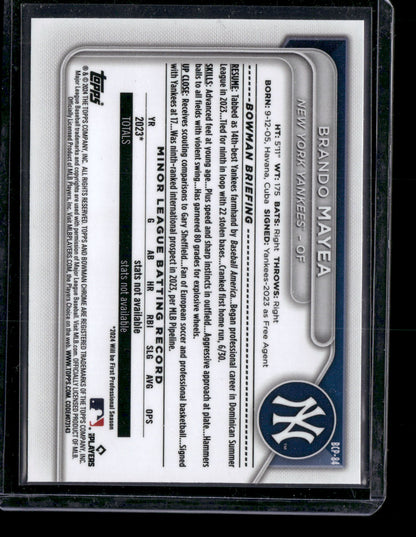 2024 Bowman Chrome Brando Mayea #BCP-84