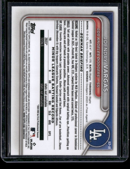 2024 Bowman Chrome Joendry Vargas #BCP-89