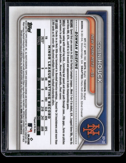 2024 Bowman Chrome Colin Houck #BCP-123