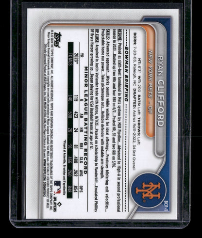 2024 Bowman Chrome Ryan Clifford #BCP-1