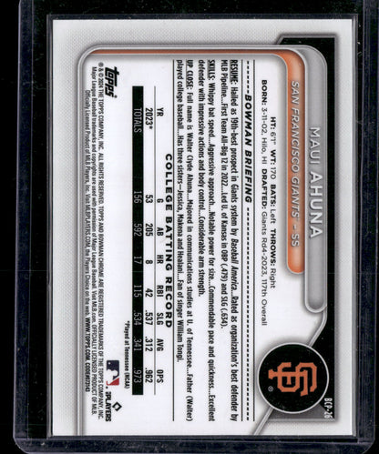 2024 Bowman Chrome Maui Ahuna #BCP-26