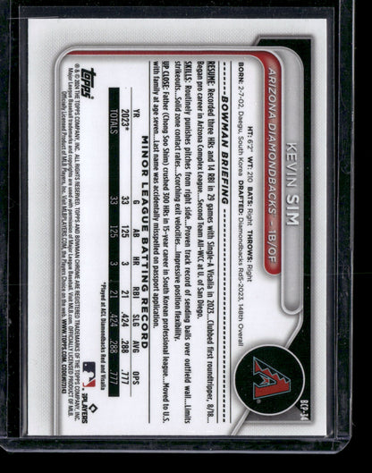 2024 Bowman Chrome Kevin Sim #BCP-34