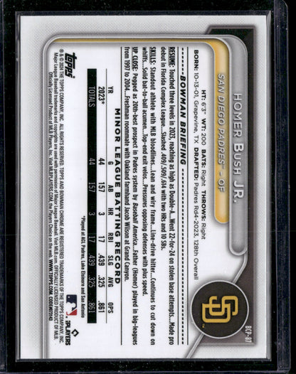2024 Bowman Chrome Homer Bush Jr. #BCP-87
