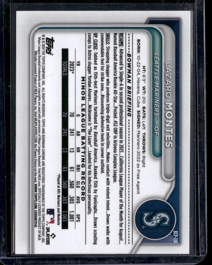 2024 Bowman Chrome Lazaro Montes #BCP-110
