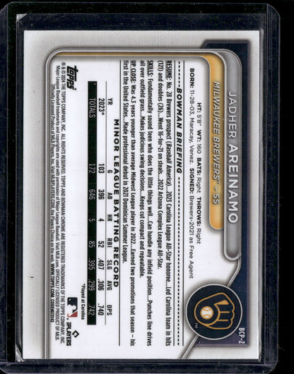 2024 Bowman Chrome Jadher Areinamo #BCP-2