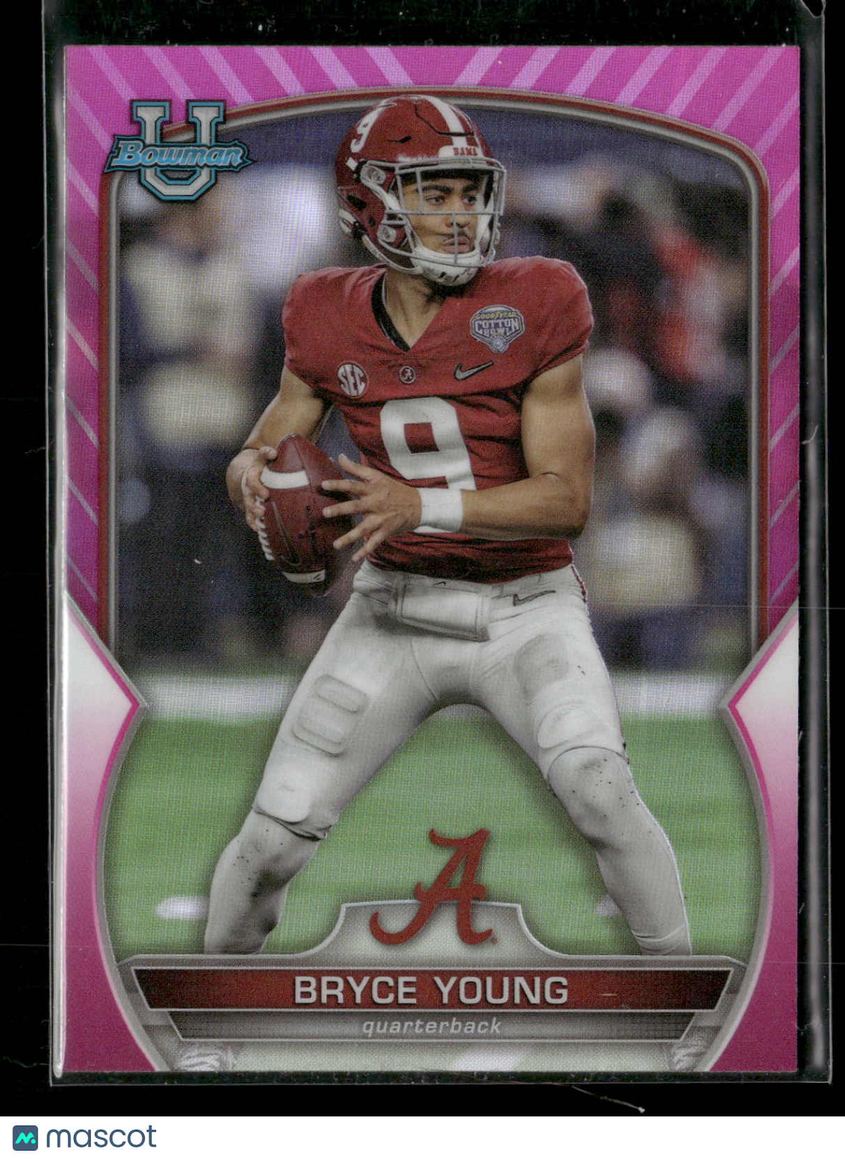 2022 Bowman Chrome University Football Bryce Young #1 Pink Refractor