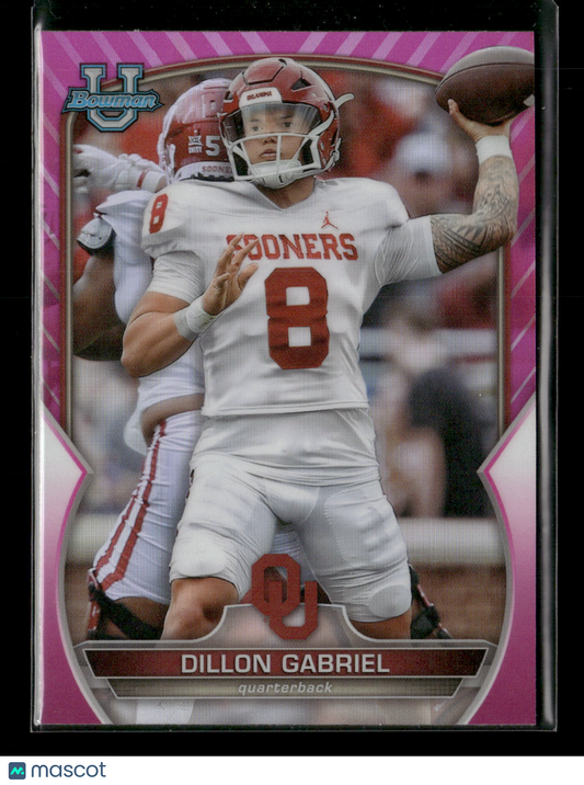 2022 Bowman Chrome University Football Dillon Gabriel #12 Pink Refractor