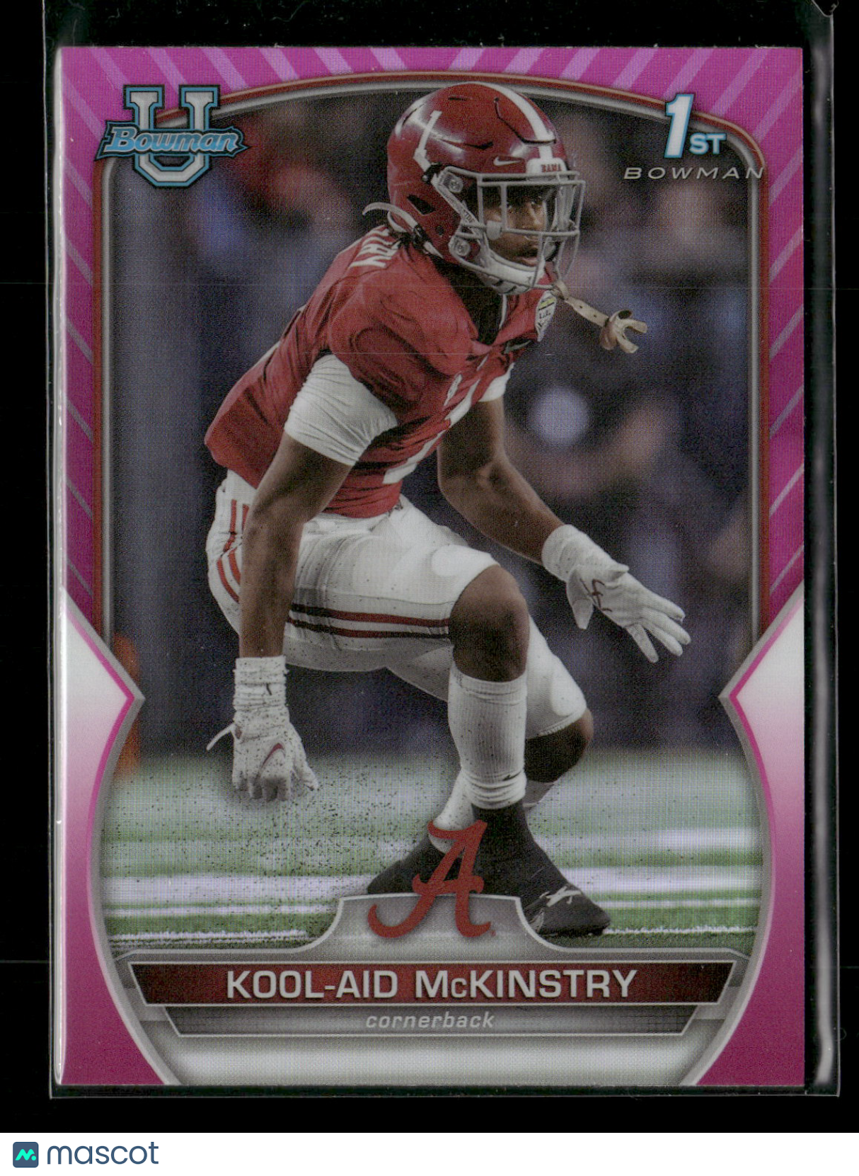 2022 Bowman Chrome University Football Kool-Aid McKinstry #14 Pink Refractor 1st Bowman