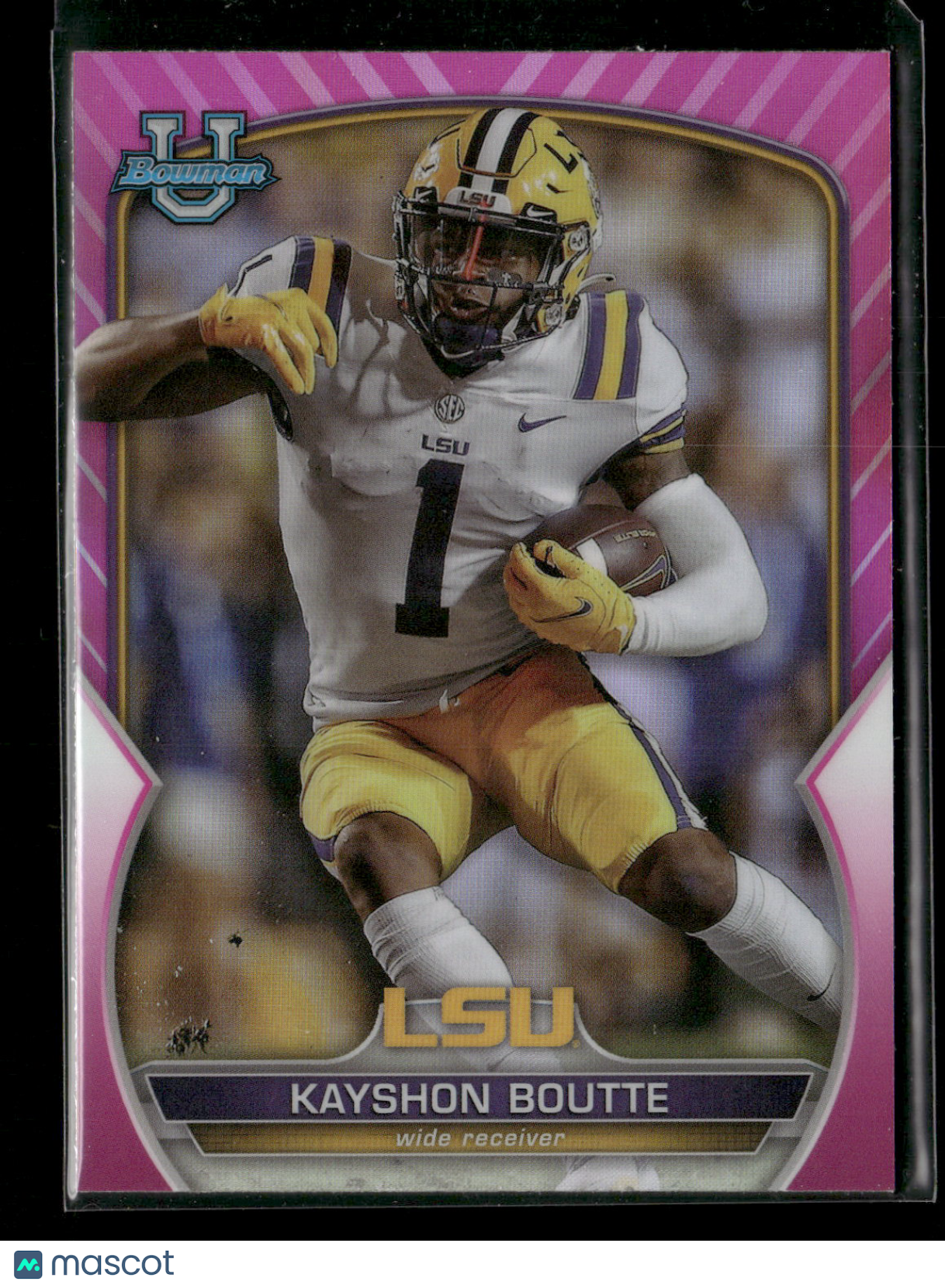 2022 Bowman Chrome University Football Kayshon Boutte #20 Pink Refractor