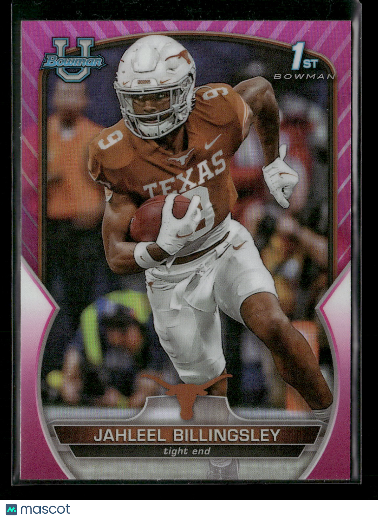 2022 Bowman Chrome University Football Jahleel Billingsley #26 Pink Refractor 1st Bowman