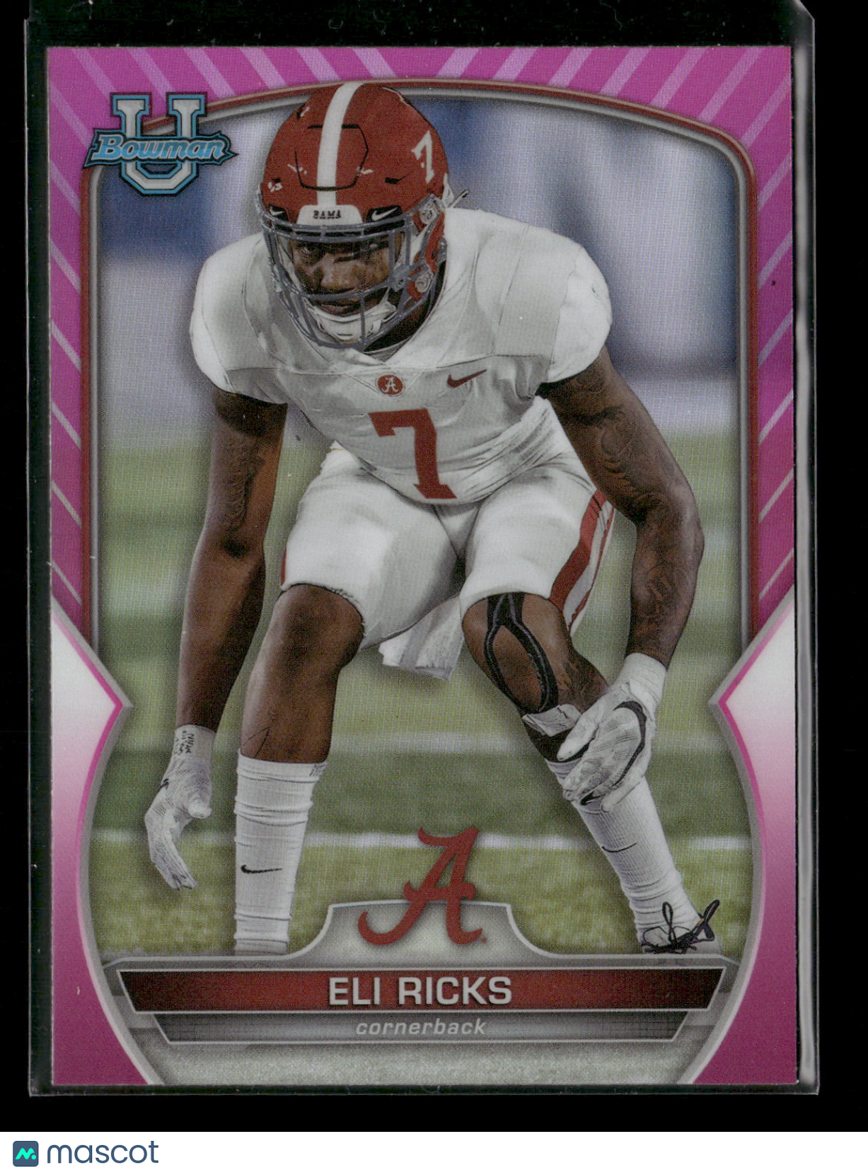 2022 Bowman Chrome University Football Eli Ricks #28 Pink Refractor