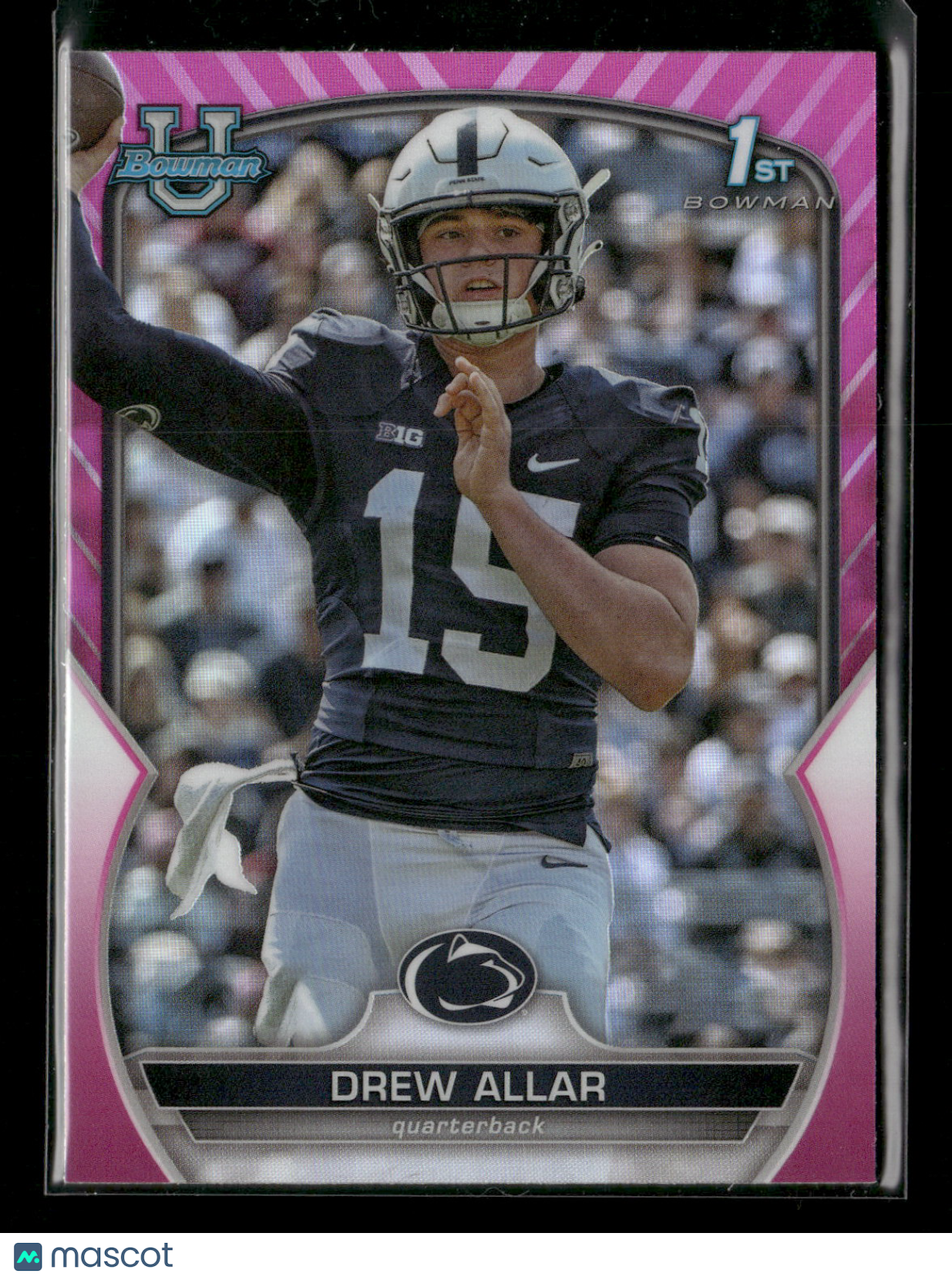 2022 Bowman Chrome University Football Drew Allar #59 Pink Refractor 1st Bowman