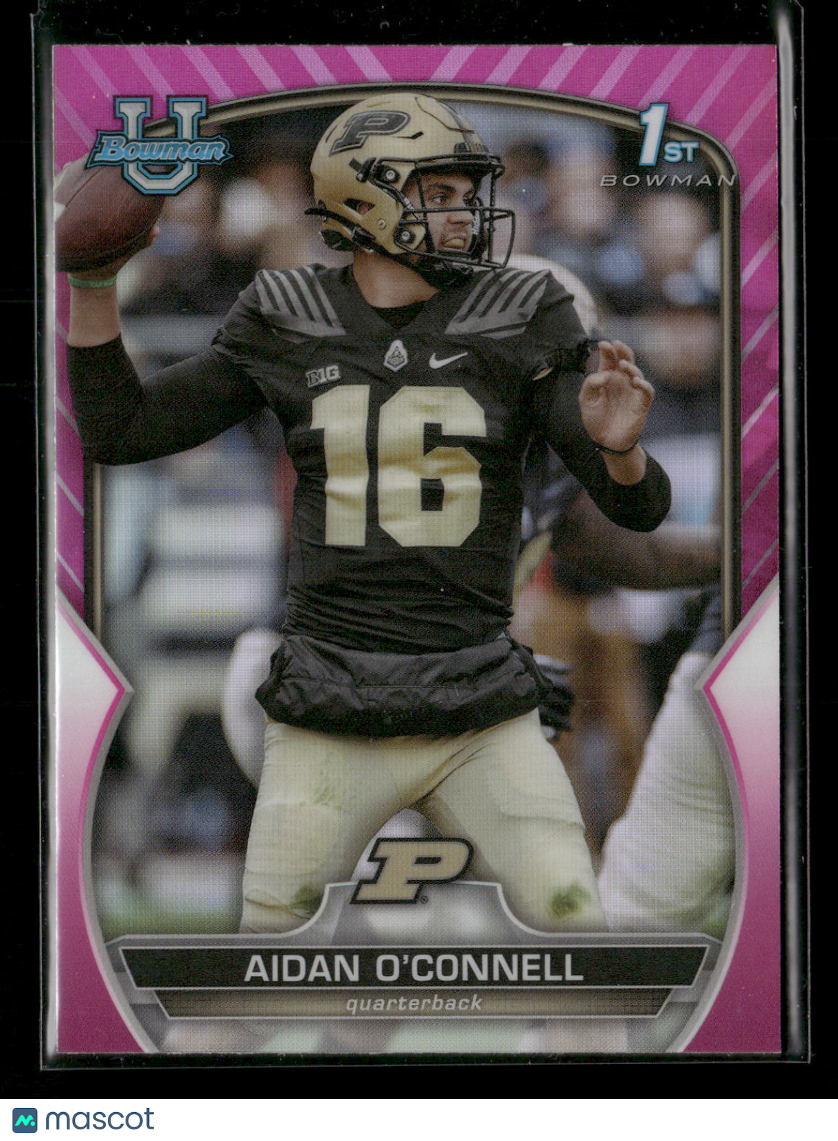 2022 Bowman Chrome University Football Aidan O'Connell #60 Pink Refractor 1st Bowman