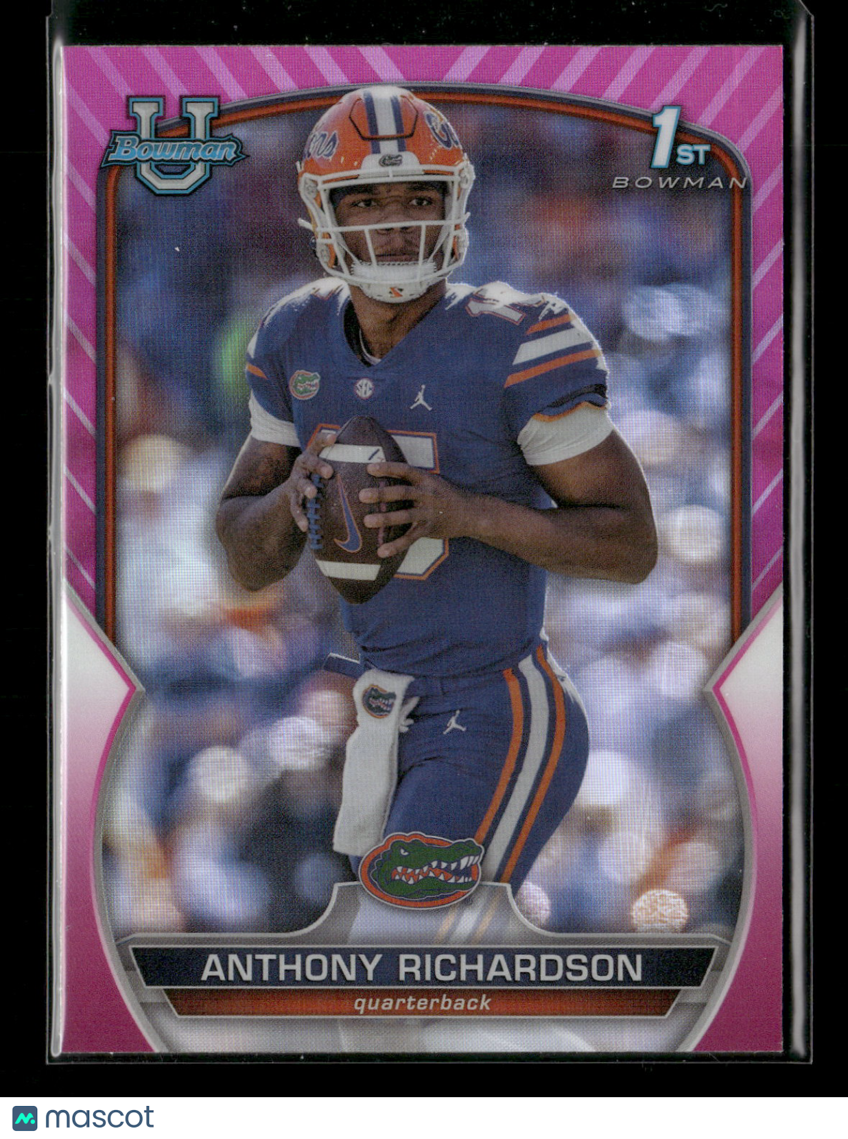 2022 Bowman Chrome University Football Anthony Richardson #65 Pink Refractor 1st Bowman