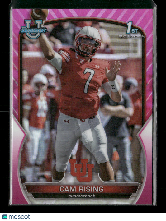 2022 Bowman Chrome University Football Cam Rising #76 Pink Refractor 1st Bowman