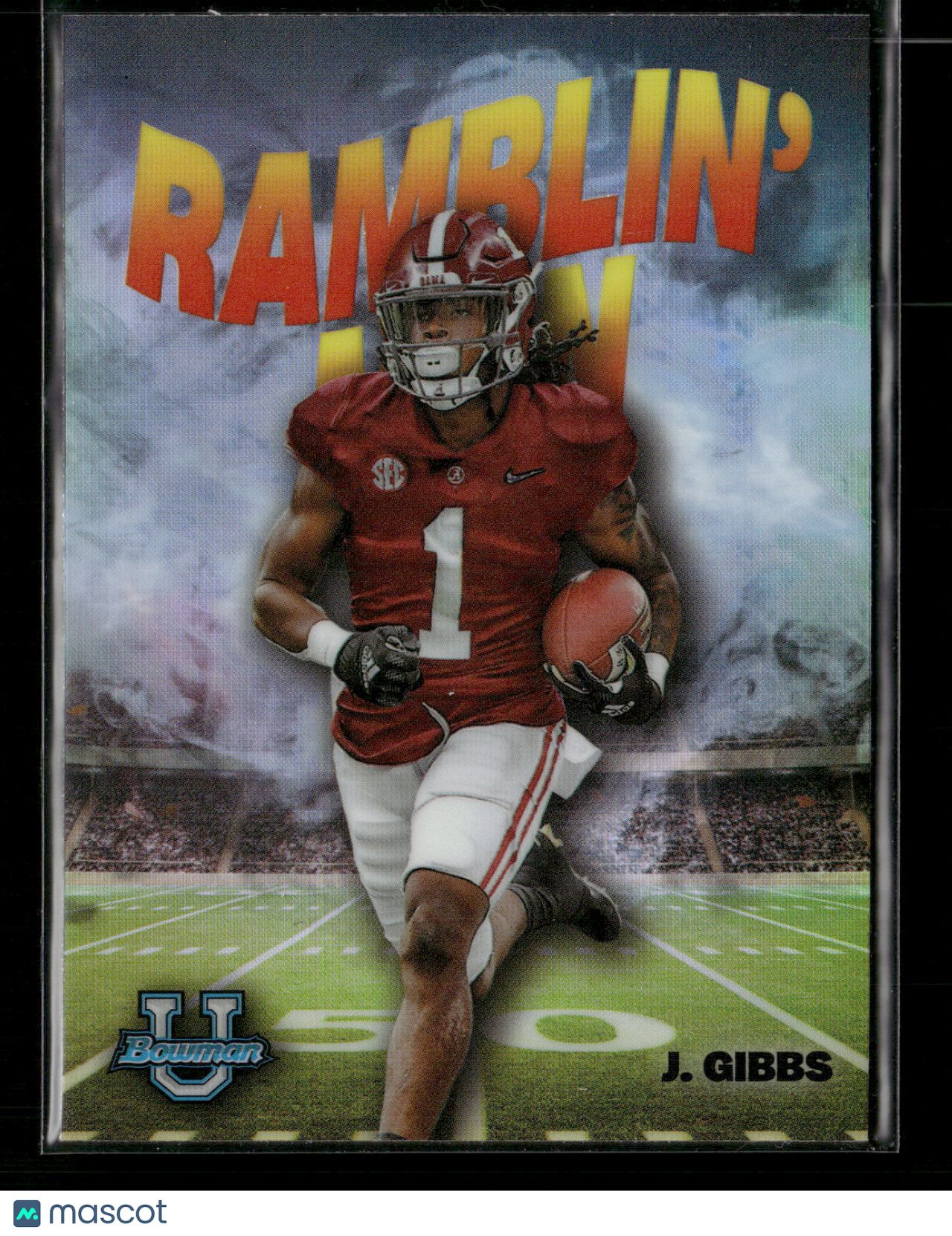 2022 Bowman Chrome University Football Jahmyr Gibbs #RM-5 Ramblin’ Man