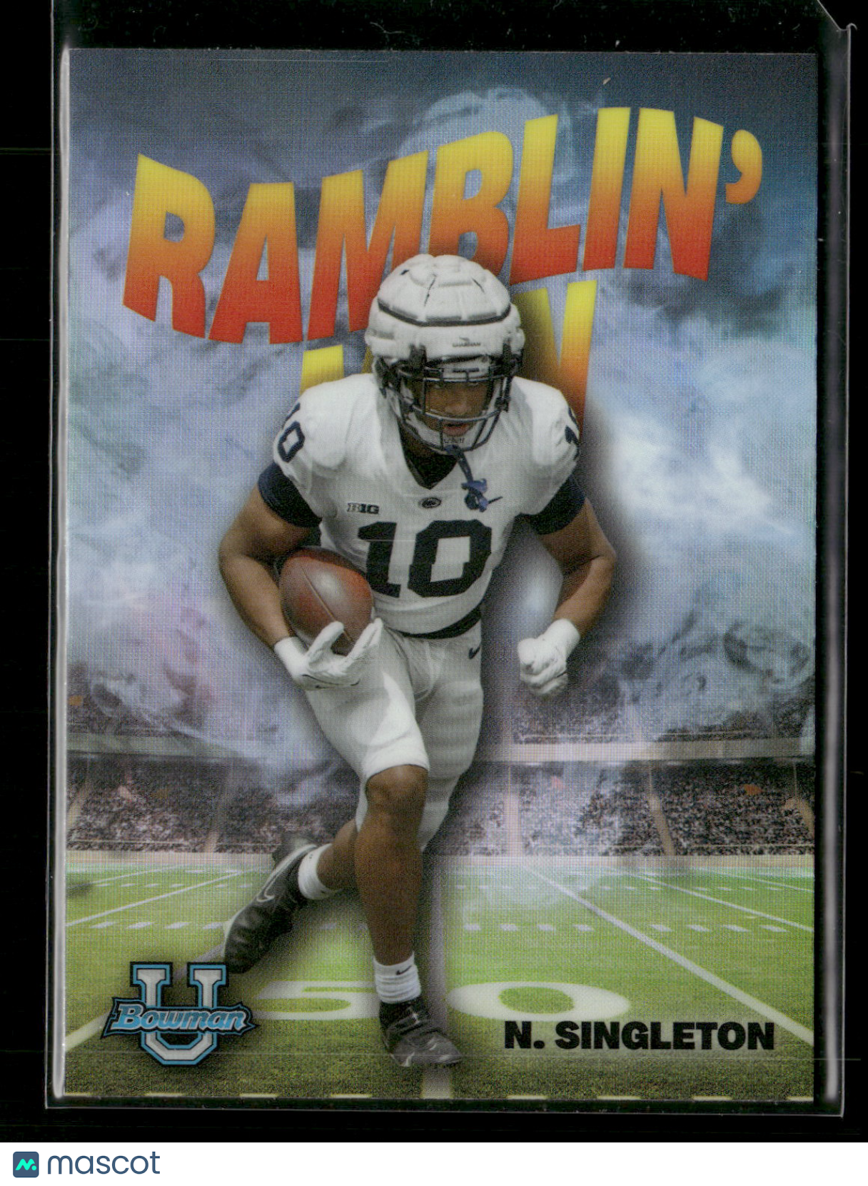 2022 Bowman Chrome University Football Nick Singleton #RM-2 Ramblin’ Man