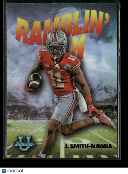 2022 Bowman Chrome University Football Jaxon Smith-Njigba #RM-8 Ramblin’ Man