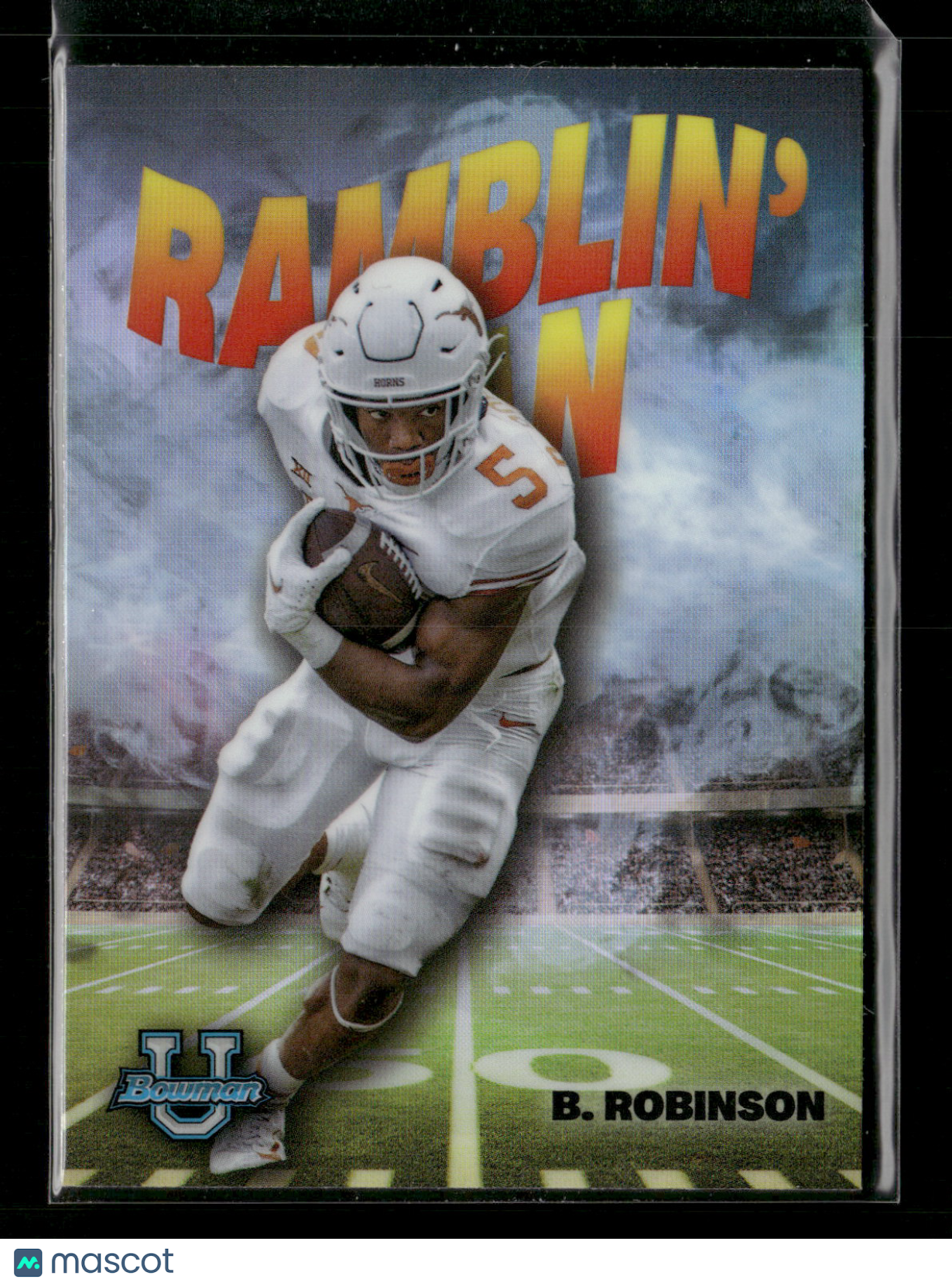 2022 Bowman Chrome University Football Bijan Robinson #RM-1 Ramblin’ Man