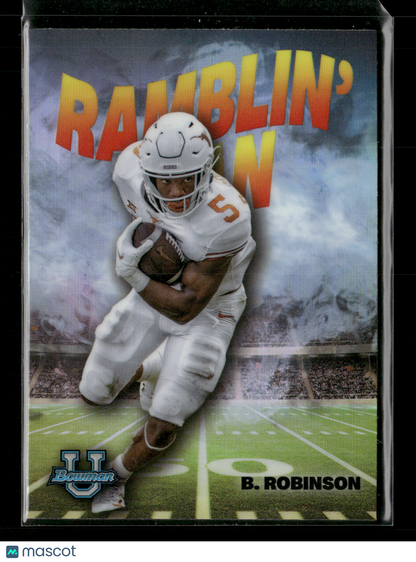 2022 Bowman Chrome University Football Bijan Robinson #RM-1 Ramblin’ Man