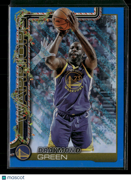 2025-26 Topps Holiday Basketball Draymond Green #H108 Blue Metallic Glitter Holiday