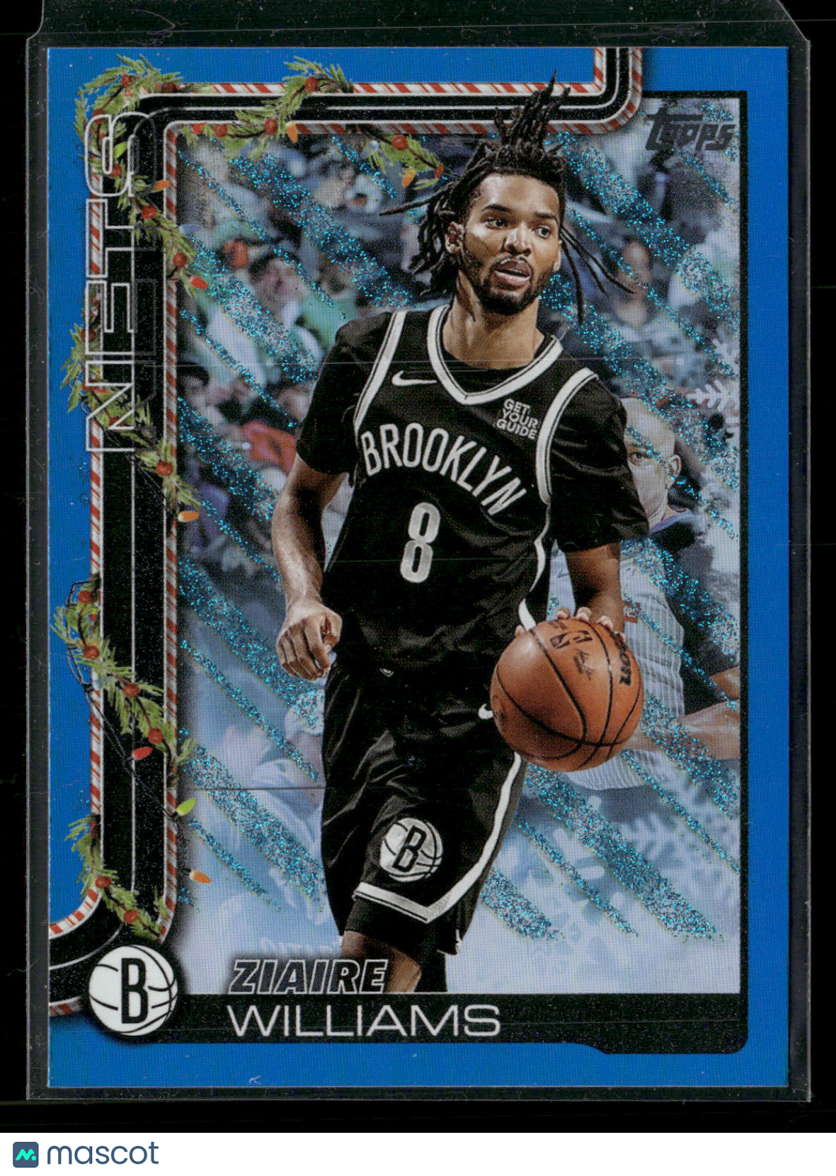 2025-26 Topps Holiday Basketball Ziaire Williams #H8 Blue Metallic Glitter Parallel