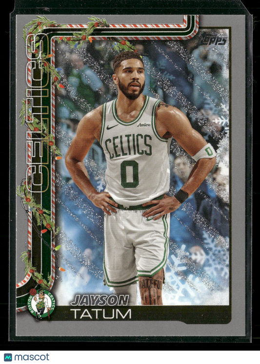 2025-26 Topps Holiday Basketball Jayson Tatum #H1 Glitter Holiday
