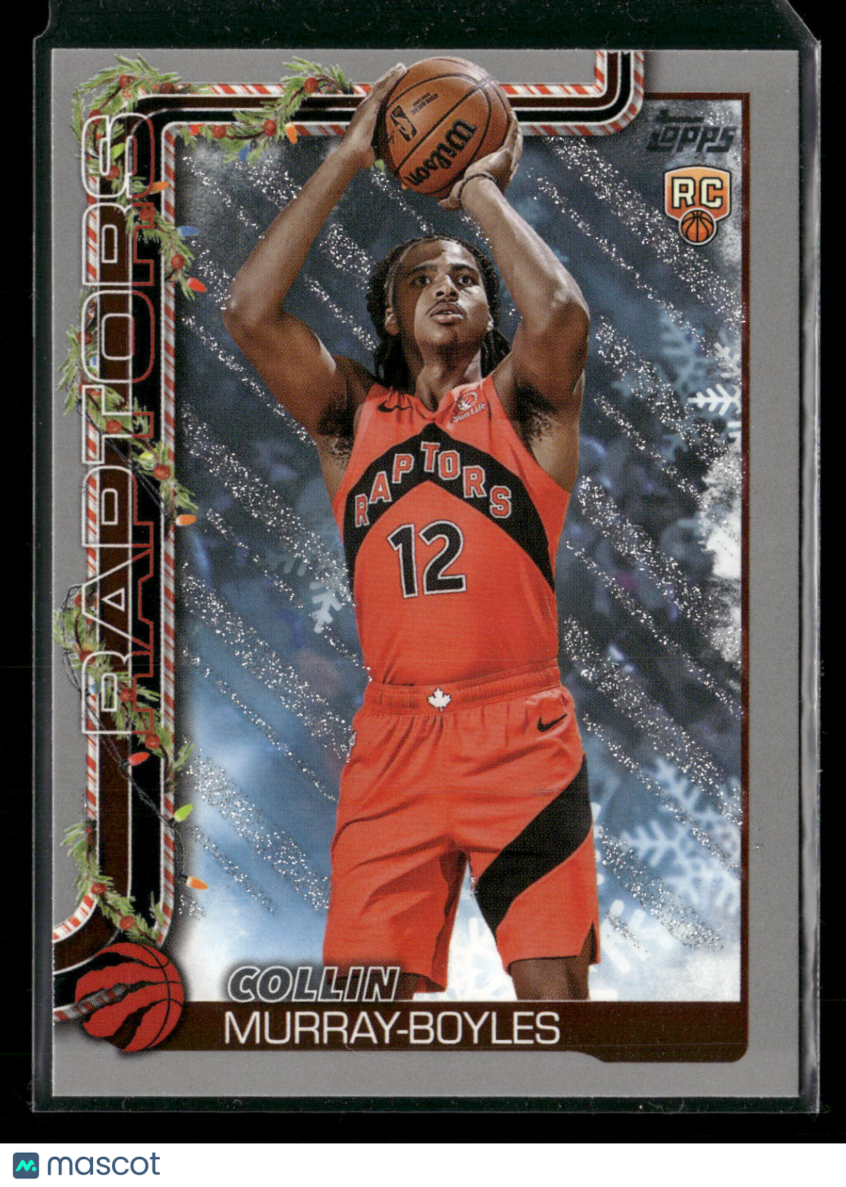2025-26 Topps Holiday Basketball Collin Murray-Boyles #H169 Glitter Parallel RC