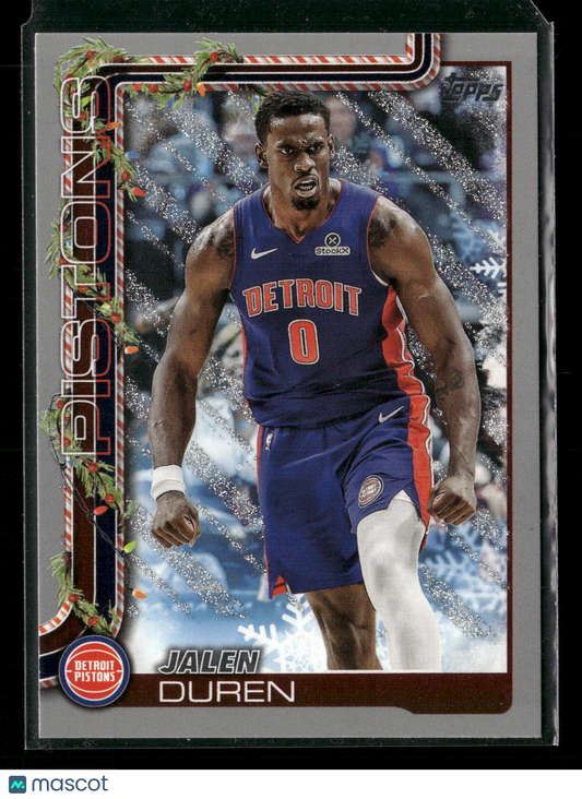2025-26 Topps Holiday Basketball Jalen Duren #H33 Glitter Parallel