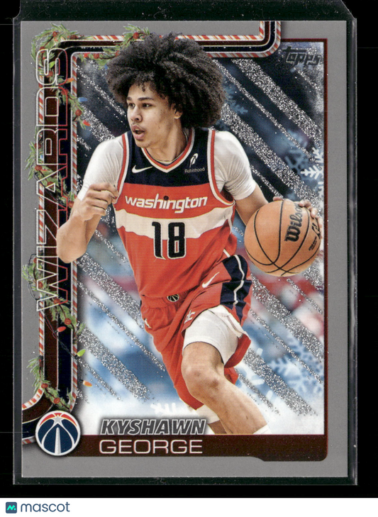 2025-26 Topps Holiday Basketball Kyshawn George #H77 Glitter Parallel