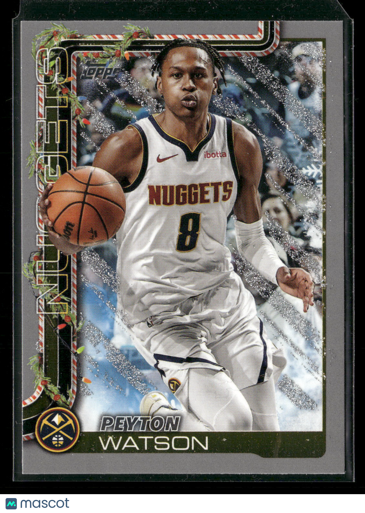 2025-26 Topps Holiday Basketball Peyton Watson #H83 Glitter Parallel