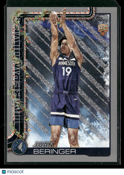 2025-26 Topps Holiday Basketball Joan Beringer #H177 Glitter Parallel RC