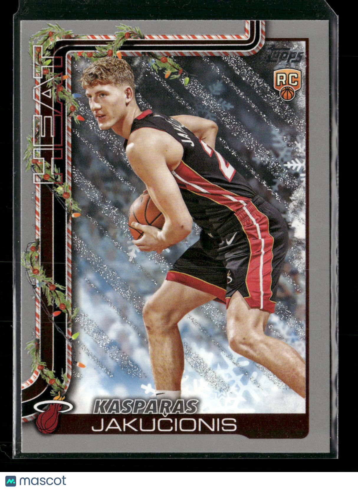 2025-26 Topps Holiday Basketball Kasparas Jakučionis #H180 Glitter Parallel RC
