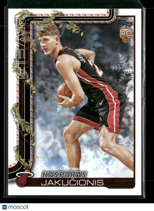 2025-26 Topps Holiday Basketball Kasparas Jakučionis #H180 RC