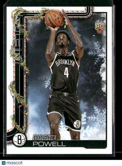 2025-26 Topps Holiday Basketball Drake Powell #H182 RC