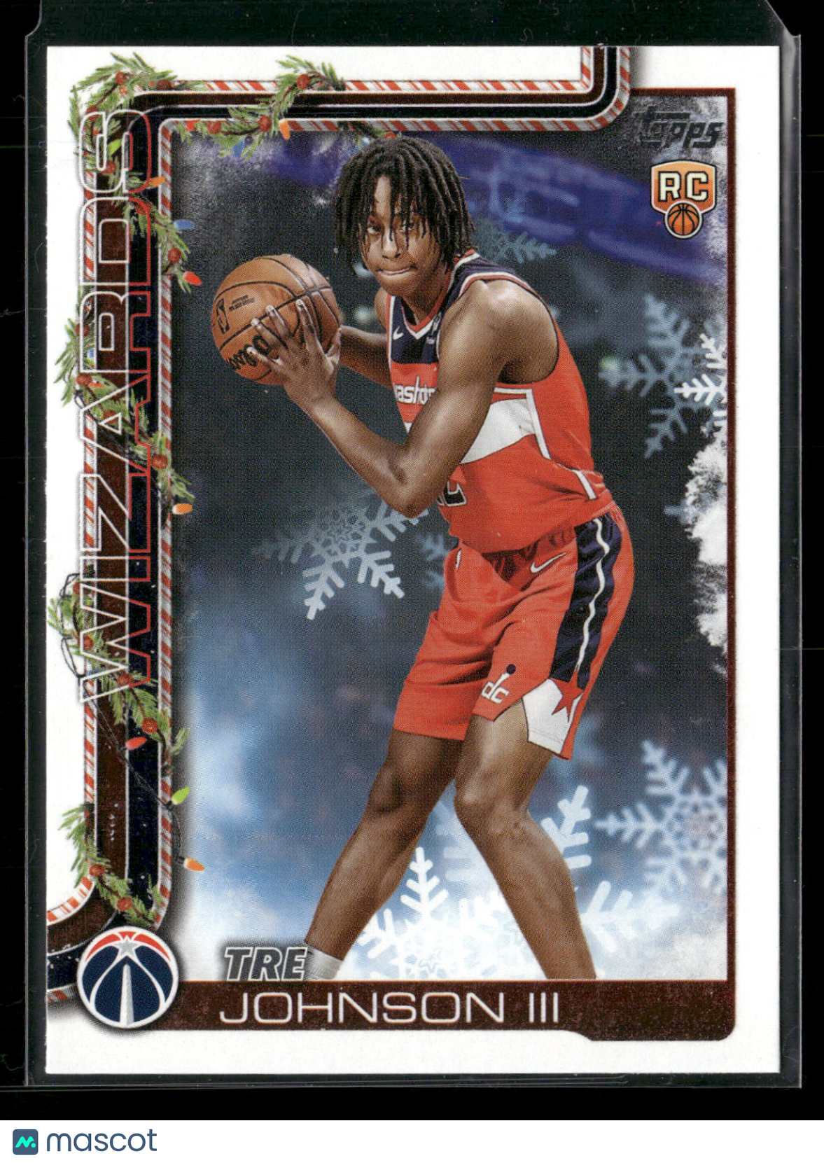 2025-26 Topps Holiday Basketball Tre Johnson III #H166 RC