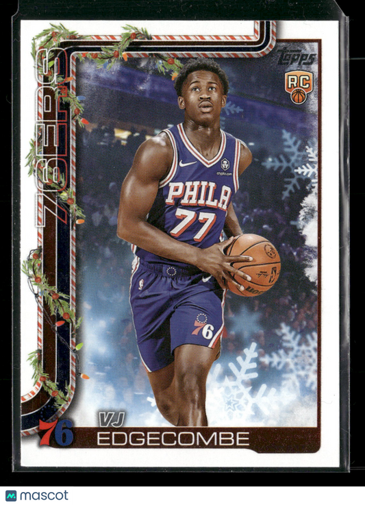 2025-26 Topps Holiday Basketball VJ Edgecombe #H163 RC