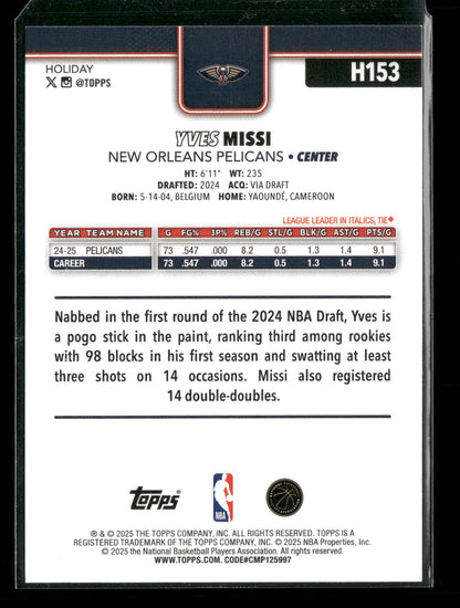 2025-26 Topps Holiday Basketball Yves Missi #H153