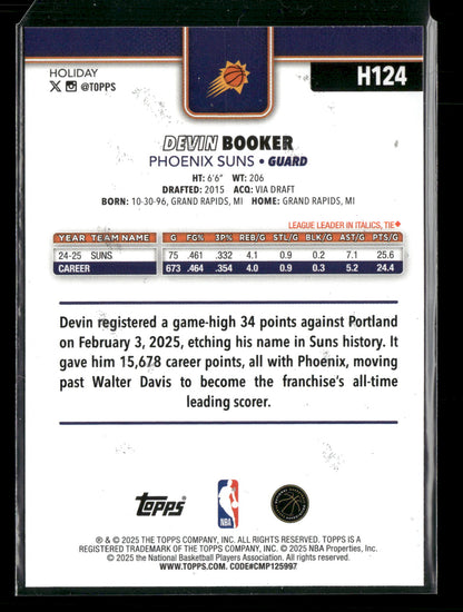 2025-26 Topps Holiday Basketball Devin Booker #H124