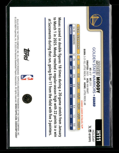 2025-26 Topps Holiday Basketball Moses Moody #H111
