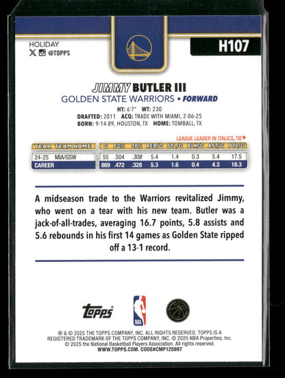 2025-26 Topps Holiday Basketball Jimmy Butler III #H107