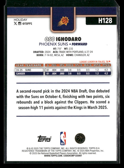 2025-26 Topps Holiday Basketball Oso Ighodaro #H128