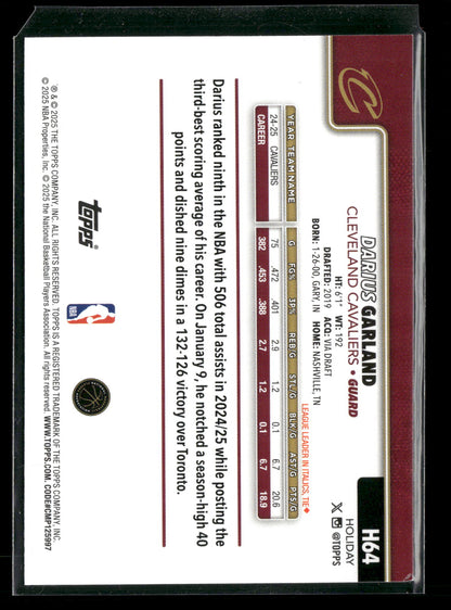 2025-26 Topps Holiday Basketball Darius Garland #H64