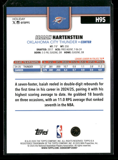 2025-26 Topps Holiday Basketball Isaiah Hartenstein #H95