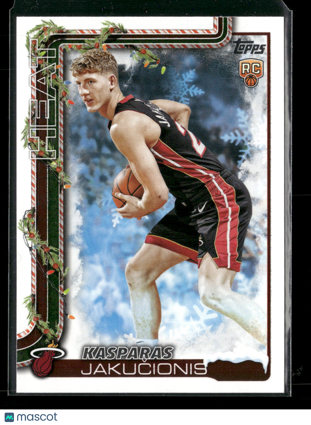 2025-26 Topps Holiday Basketball Kasparas Jakučionis #SSV-KJ Short Print RC