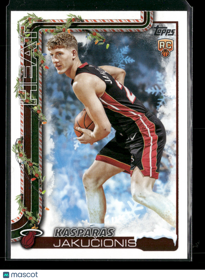 2025-26 Topps Holiday Basketball Kasparas Jakučionis #SSV-KJ Short Print RC