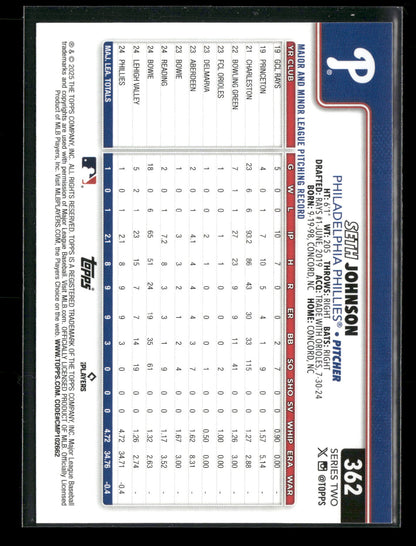 2025 Topps Series 2 Baseball Seth Johnson #362 RC