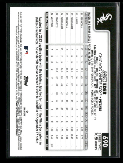 2025 Topps Series 2 Baseball Jake Eder #690 RC