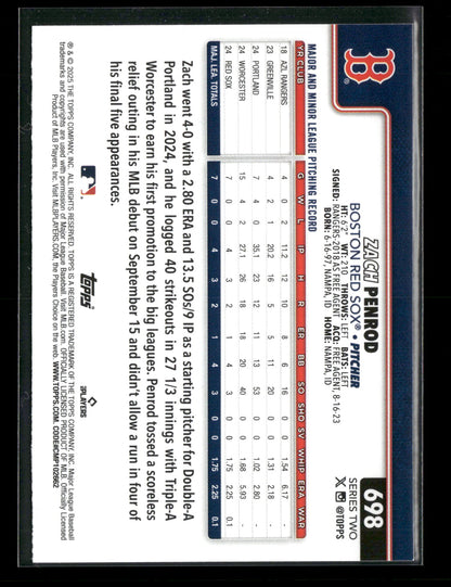 2025 Topps Series 2 Baseball Zach Penrod #698 RC
